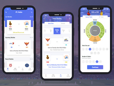 Cricket App app concept cricket cricketapp iphonex ipl ticket ui ux