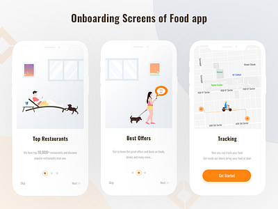 Onboarding Screens of Food App