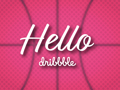 Hello Dribbble debut dribbble hello pink