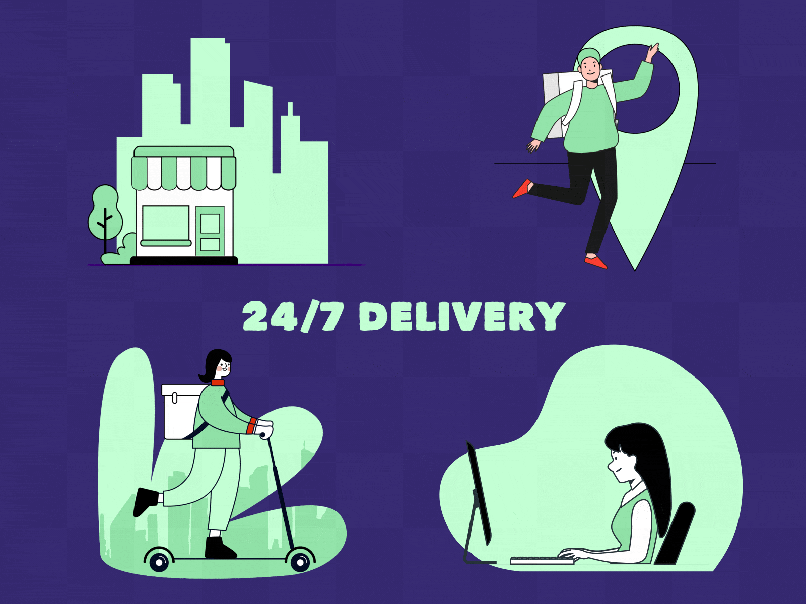 Delivery animation pack