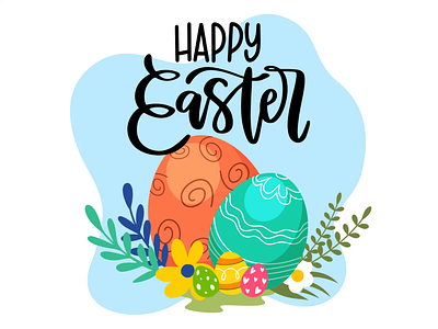Happy Easter Animation animation bunny bunny egg church colorful design easter egg happy easter holiday illustration lottie rabbit religion season spring spring egg svg