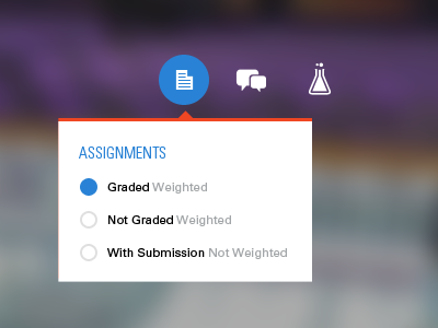 Assignment Selection icons layer style diet ui