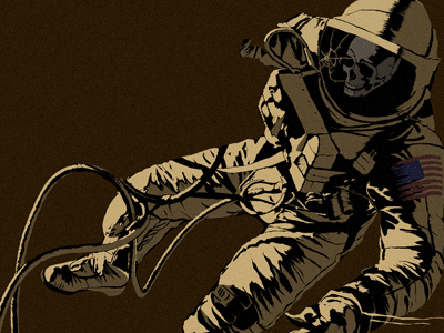 Concert Poster - Progress astronaut concert illustration poster texture