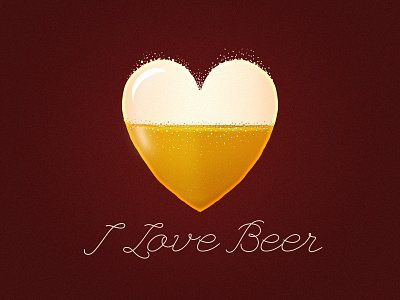 My Valentines Gift to Dribbble! beer heart league script valentines