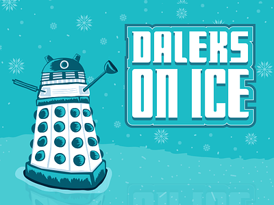 Daleks On Ice dalek doctor who fun illustration