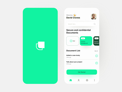 Mobile App application branding design green icons logo mobile app ui uiux design visual design