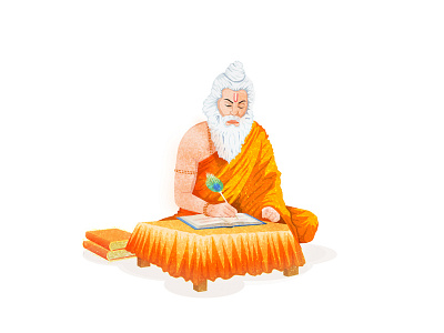 Valmiki character guru illustration valmiki