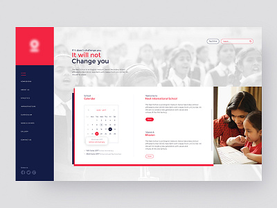School Website branding layout page typography uiux design visual design website