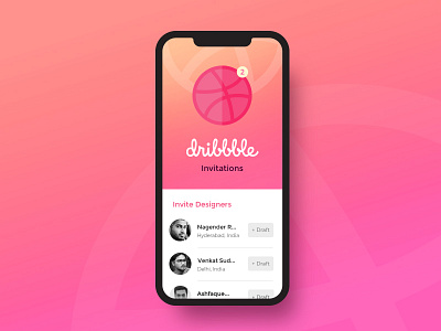 Dribbble Invitation card color dribbble invitaion shot visual design