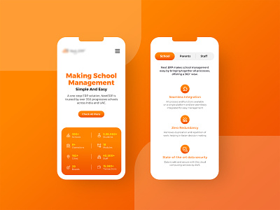 NextERP Mobile cards design icons mobile mobile app design mobile icons mobile website orange visual design