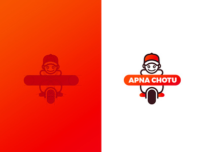 "Apna Chotu" Logo apna chotu character chotu gradiant guidelines logo logo guidelines red visual design