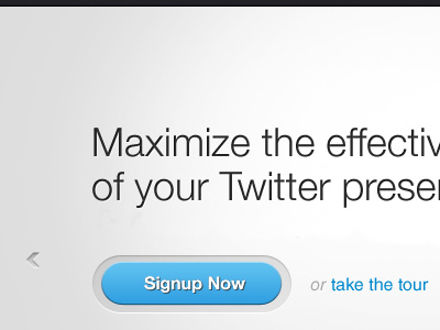 Maximize signup twitter ui