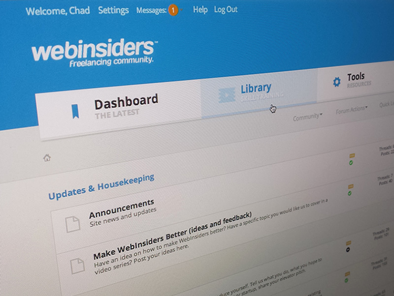 Forum UI Design by Chad Fullerton on Dribbble image.