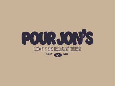Pour Jon's Full Logo coffee illustrator logo logo design
