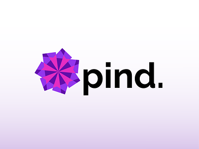 Pind. Concept branding circle design emblem illustrator logo pinwheel vector