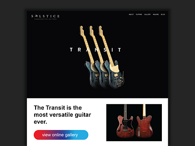 Solstice Guitars UX/Branding