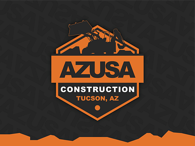 AZUSA Construction, LLC. brand construction illustrator logo minimalist rebrand