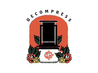 Decompress Shirt for Daily Grind Provisions Co. apparel coffee illustration illustrator product vector