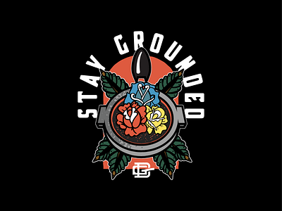 Stay Grounded Illustration for Daily Grind Provisions Co. apparel coffee illustration illustrator typography vector vintage