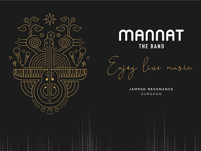 Mannat the band branding illustration vector