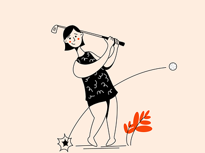 Golf illustration branding illustration interaction design logo ui ui design