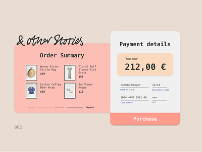 Daily UI 002 | Checkout page checkout dailyui payment ui ux