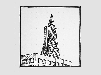 Transamerica Pyramid: Hand sketch architecture design drawing graphic design hand sketch sketch