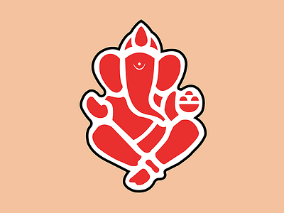 Ganesh Orange ganesh graphic design illustration logo visual design