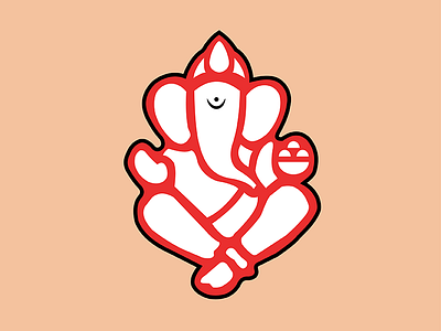 Ganesh White ganesh graphic design illustration logo visual design