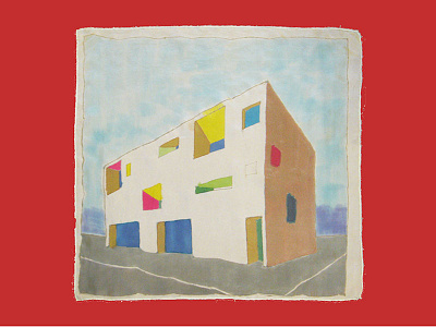 Building: Dyed Silk architecture building design dyed silk graphic illustration modernism silk painting visual design
