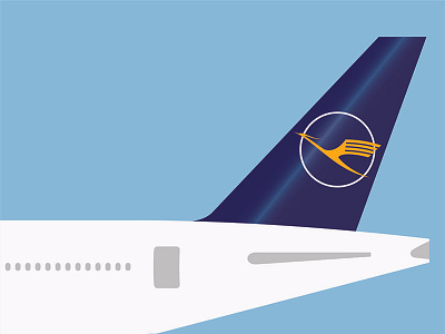 Lufthansa Tail proposal 777 airline boeing branding graphic design illustration illustrator logo lufthansa photoshop rebrand visual design