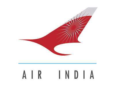 Air India logo air india airline branding graphic design illustration illustrator logo photoshop rebrand swan visual design wheel