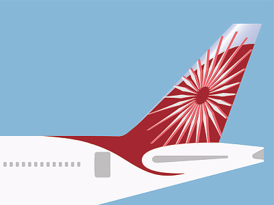 Air India Tail proposal 777 air india airline boeing branding graphic design illustration illustrator logo photoshop rebrand visual design