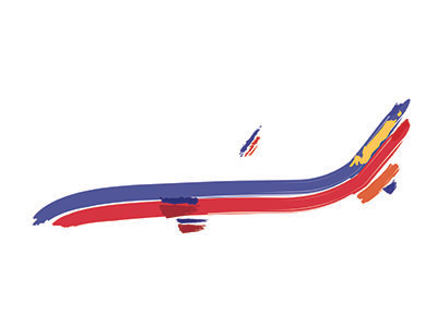 Southwest Airlines 737 airline boeing branding graphic design illustration illustrator logo photoshop southwest airlines visual design