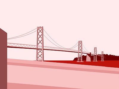 Bay Bridge, San Francisco adobe architecture bridge design graphic design icon illustration illustrator monument photoshop san francisco visual design