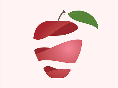 Spiral Fruit: Apple adobe apple branding drawing fruit gradient graphic design icon illustration illustrator logo photoshop visual design
