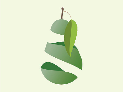 Spiral Fruit: Pear branding fruit graphic design icon illustration illustrator logo photoshop visual design