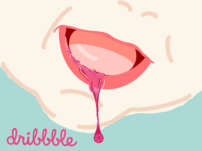 Hello Dribbble ! design drool drooling hello dribbble hello dribble hellodribbble illustration