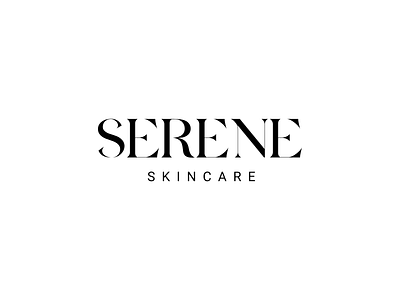 Serene beauty branding design illustration logo organic serene skin care skincare