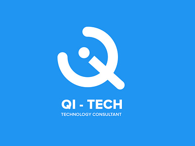 QI - TECH branding design dribbble icon logo q shot tech tech company tech logo technology typography