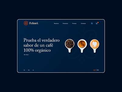 Fekori - Web Design blue brand coffee coffeeshop design ecommerce organic peruvian ui ui design ux ux design