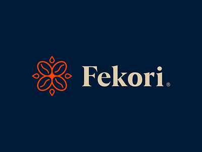 Fekori - Coffee Brand blue brand branding coffe coffee design flower icon logo orange organic peru peruvian serif typography
