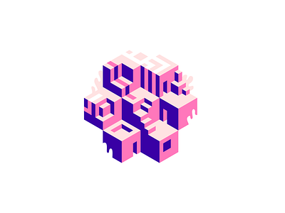 Cubic Huts 3d block cube isometric seven