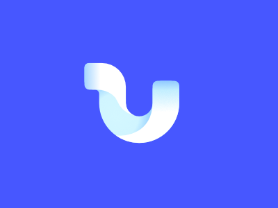 Unison Design Logo blue gradient logo simple u