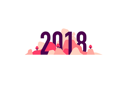 Hello 2018 2018 hello 2018 island mountain new year red tree