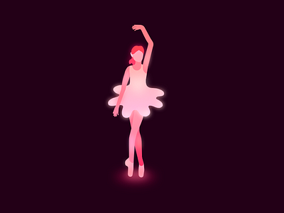 Ballerina ballerina dancer elegant glow graceful pink red