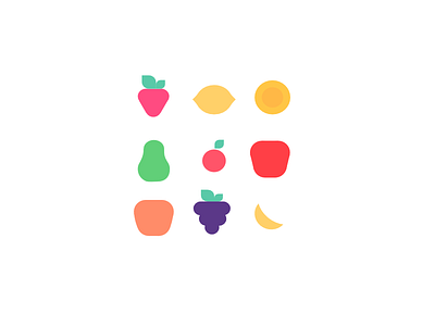 Fruit Icons fruit icons minimal simple