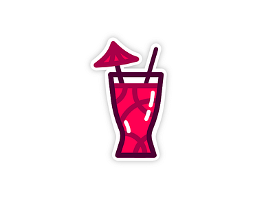 Dribbble Glass cold dribbble drink glass mule refreshing sticker