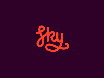 Sky Lettering lettering sky typography