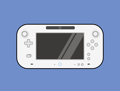 Wii U controller controller design icon illustration nintendo vector videogames wii wii u